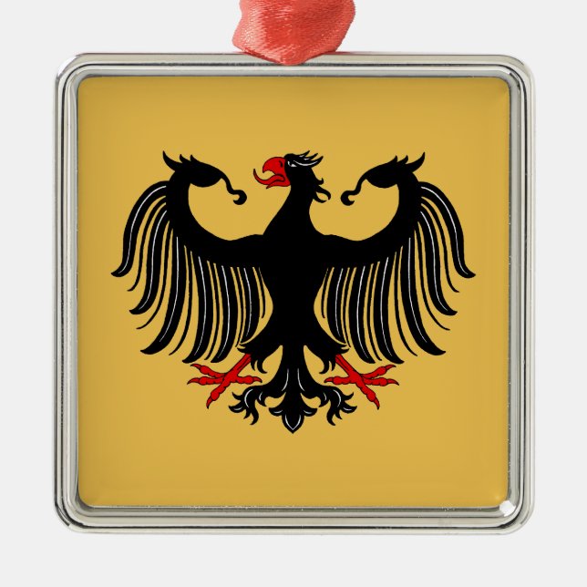 Ornement Carré Argenté Aigle allemand (Devant)