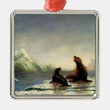 Albert Bierstadt peinture, Phoques,