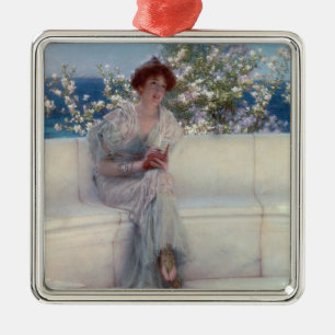 Ornement Carré Argenté Alma-Tadema   l'année est au ressort