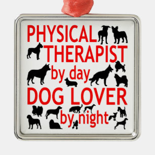 Ornement Carré Argenté Amoureux des chiens