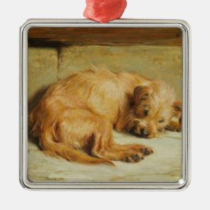 Ornement Carré Argenté Anglais Cocker Spaniel Dog (par Briton Rivière)