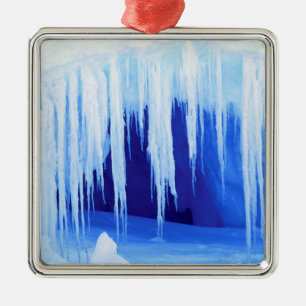 Ornement Carré Argenté Antarctique, territoire australien antarctique.2