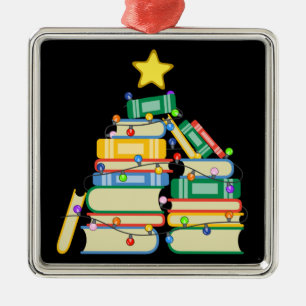 Ornement Carré Argenté Arbre de Noël II