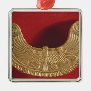 Ornement Carré Argenté Arbres d'incidence pectoraux du faucon de forme