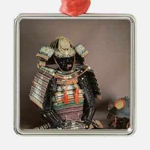 Ornement Carré Argenté Armure samouraï, période de Muromachi c.1384