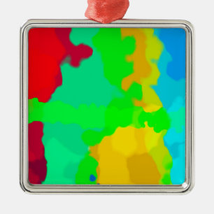 Ornement Carré Argenté Art coloré Multicolor Résumé Paint Splash 2020