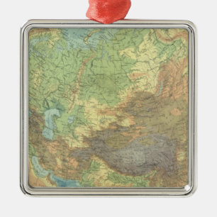 Ornement Carré Argenté Asie 19