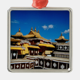 Ornement Carré Argenté Asie, Tibet, Lhasa, Palais du Potala dit Rouge