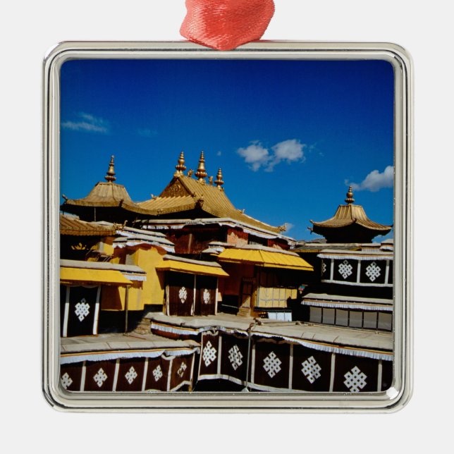 Ornement Carré Argenté Asie, Tibet, Lhassa, Potala Palace alias Rouge (Devant)