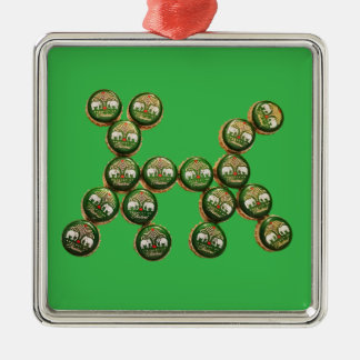 Ornement Carré Argenté ​🐶 Authentic Chang Beer Cap Dog