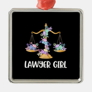 Ornement Carré Argenté Avocate fille