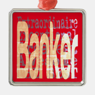 Ornement Carré Argenté Banker Extraordinaire
