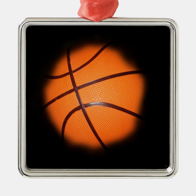Ornement Carré Argenté Basket (Devant)