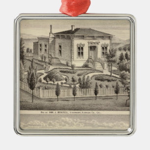 Ornement Carré Argenté Beazell, résidences anglaises, fermes