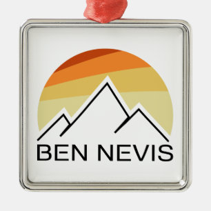 Ornement Carré Argenté Ben Nevis Retro