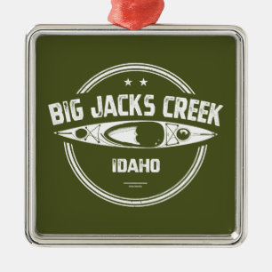 Ornement Carré Argenté Big Jacks Creek Wild Et Rivière Pittoresque Idaho 
