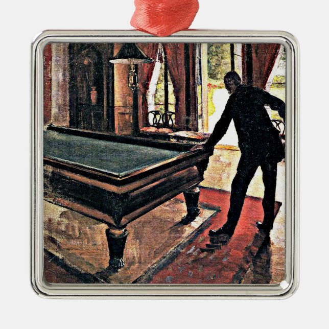 Ornement Carré Argenté Billard - Caillebotte, 1876 (Devant)