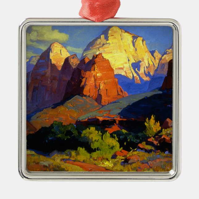 Ornement Carré Argenté Bischoff - Zion Park (Devant)