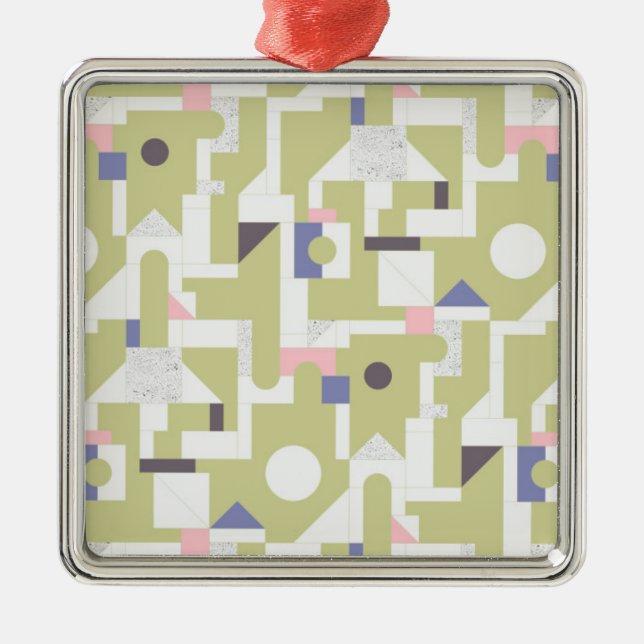 Ornement Carré Argenté Blocs constitutifs (Devant)