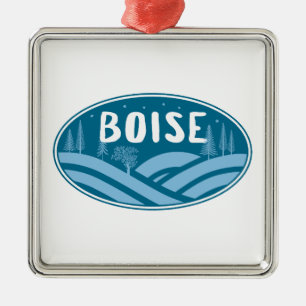 Ornement Carré Argenté Boise Idaho Extérieur