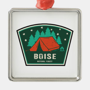 Ornement Carré Argenté Boise National Forest Camping