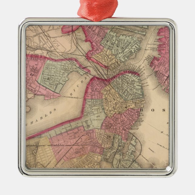 Ornement Carré Argenté Boston (Devant)