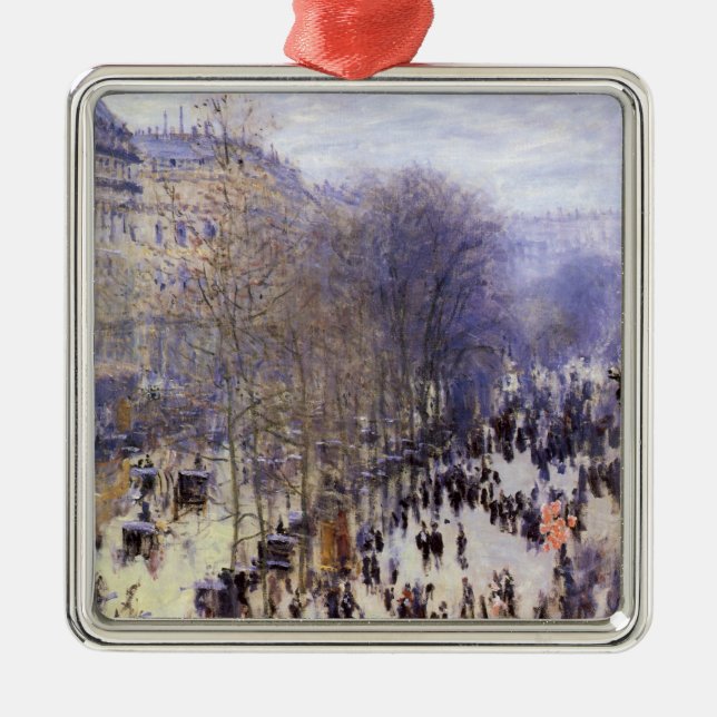 Ornement Carré Argenté Boulevard des Capucines par Claude Monet, Art nouv (Devant)