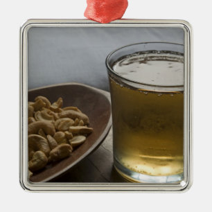 Ornement Carré Argenté Brésil. Un verre de Guarana Energy rafraîchissant