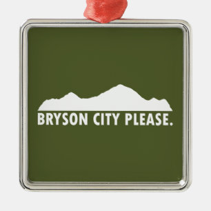 Ornement Carré Argenté Bryson City S'Il Vous Plaît