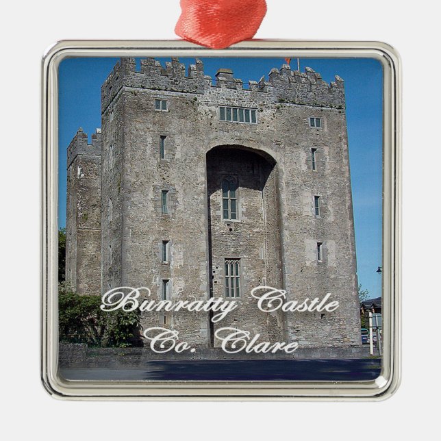 Ornement Carré Argenté Bunratty Castle, irlandais, irlandais (Devant)