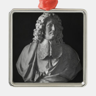 Ornement Carré Argenté Buste de Jean-Baptiste Colbert de Torcy