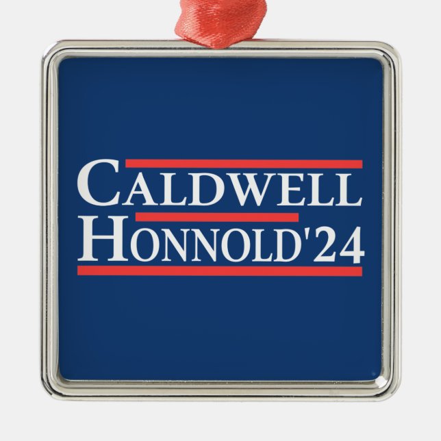 Ornement Carré Argenté Caldwell Honnold 2024 (Devant)