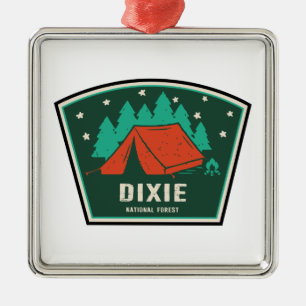 Ornement Carré Argenté Camping forestier national Dixie