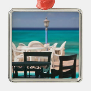 Ornement Carré Argenté Caraïbes, TURKS & CAICOS, île de Grand Turk