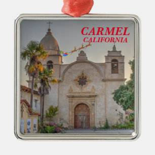 Ornement Carré Argenté Carmel Premium Carré de Noël