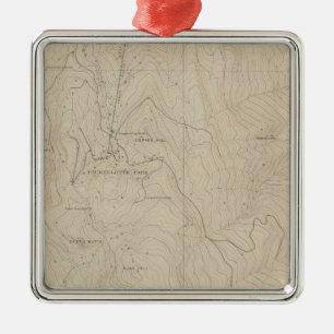 Ornement Carré Argenté Carte spéciale d'atlas de parc de Tourtelotte