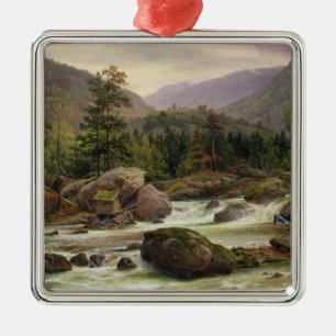 Ornement Carré Argenté Cascade norvégienne, 1840