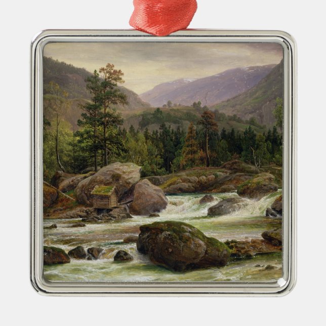 Ornement Carré Argenté Cascade norvégienne, 1840 (Devant)