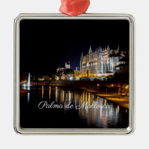 Ornement Carré Argenté Cathédrale de Palma de Mallorca la nuit - Espagne