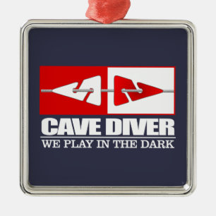 Ornement Carré Argenté Cave Diver (LM)