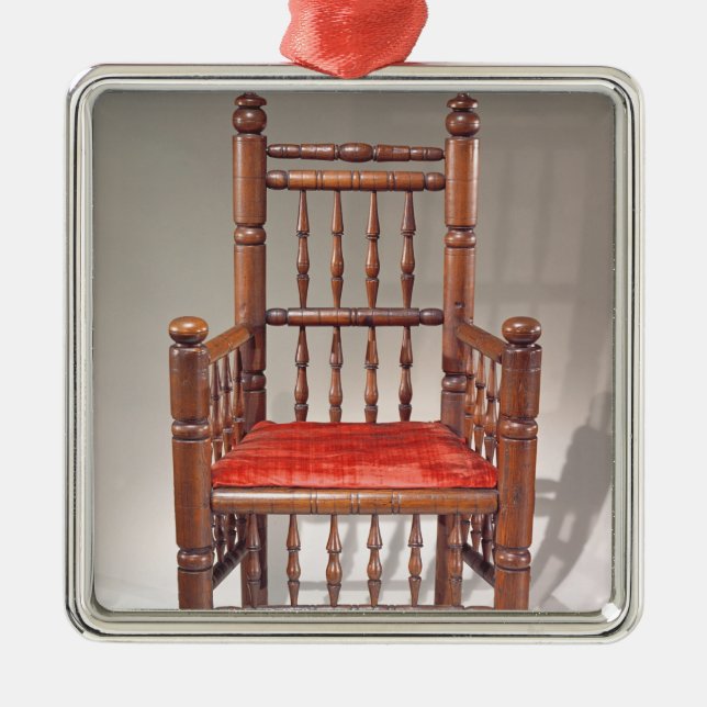 Ornement Carré Argenté Chaise de Brewster (Devant)