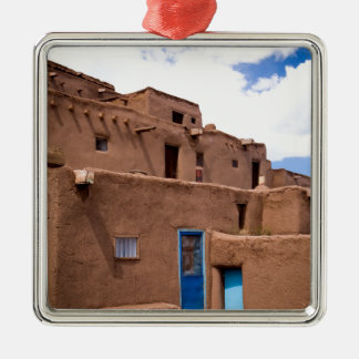 Ornement Carré Argenté Chambre Nouveau Mexique de pueblo de Taos Adobe de