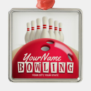 Ornement Carré Argenté Championnat de football américain de bowling