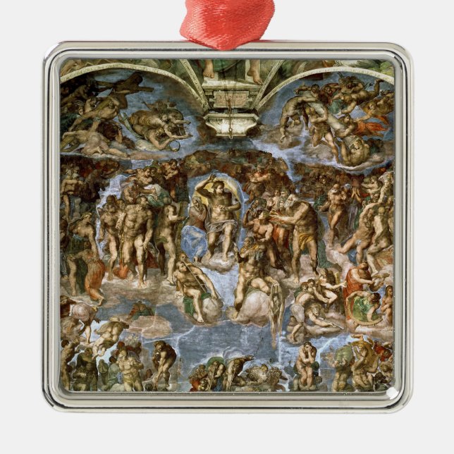 Ornement Carré Argenté Chapelle de Sistine : Le dernier jugement, 1538-41 (Devant)