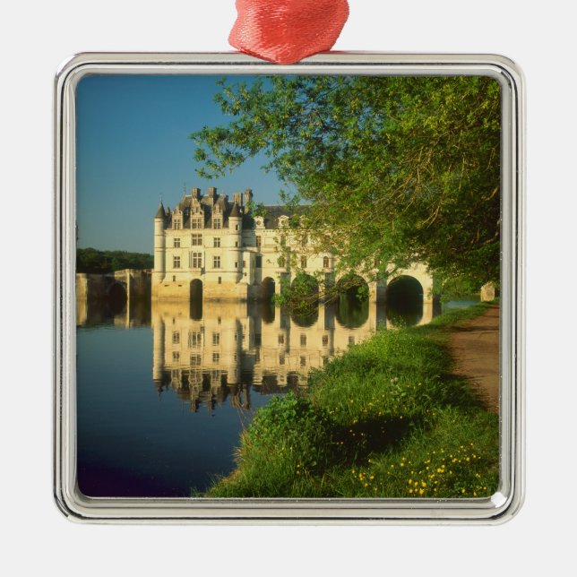 Ornement Carré Argenté Château de Chenonceau, vallée de la Loire, (Devant)