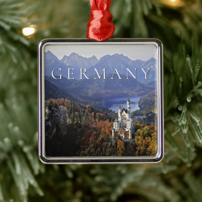 Ornement Carré Argenté Château de Neuschwanstein | Allemagne, Bavière (Arbre)