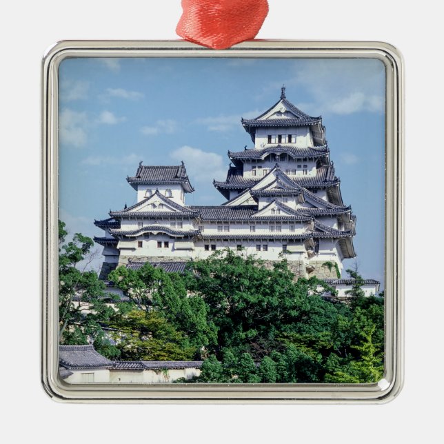Ornement Carré Argenté Château Himeji - Japon (Devant)