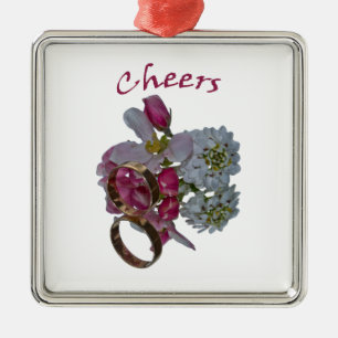 Ornement Carré Argenté Cheers - Collier