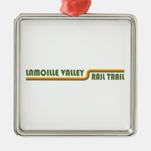 Ornement Carré Argenté Chemin de fer de la vallée de Lamoille Vermont