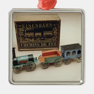 Ornement Carré Argenté Chemin de fer modèle, c.1870